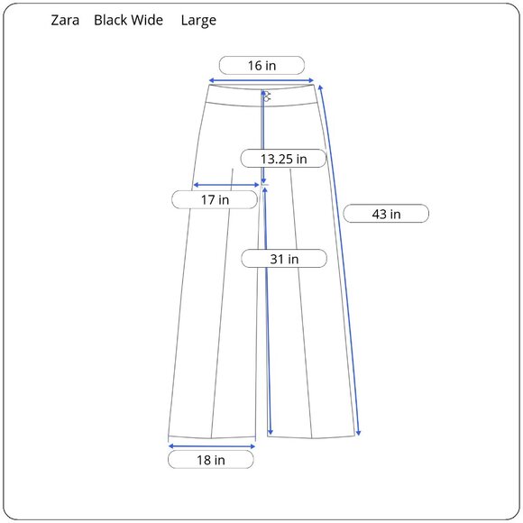 Zara Flowy Elastic Wide Leg Pleated Trousers Size Large - Picture 7 of 7